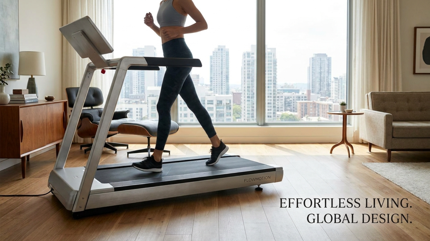 Stealth Series Pro Running Machine: Space-Saving Home Fitness Treadmill with App & Remote