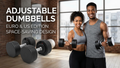Industrial Cast Iron Adjustable Dumbbells: Elite Strength 2.5lb Increment Smart Weight System